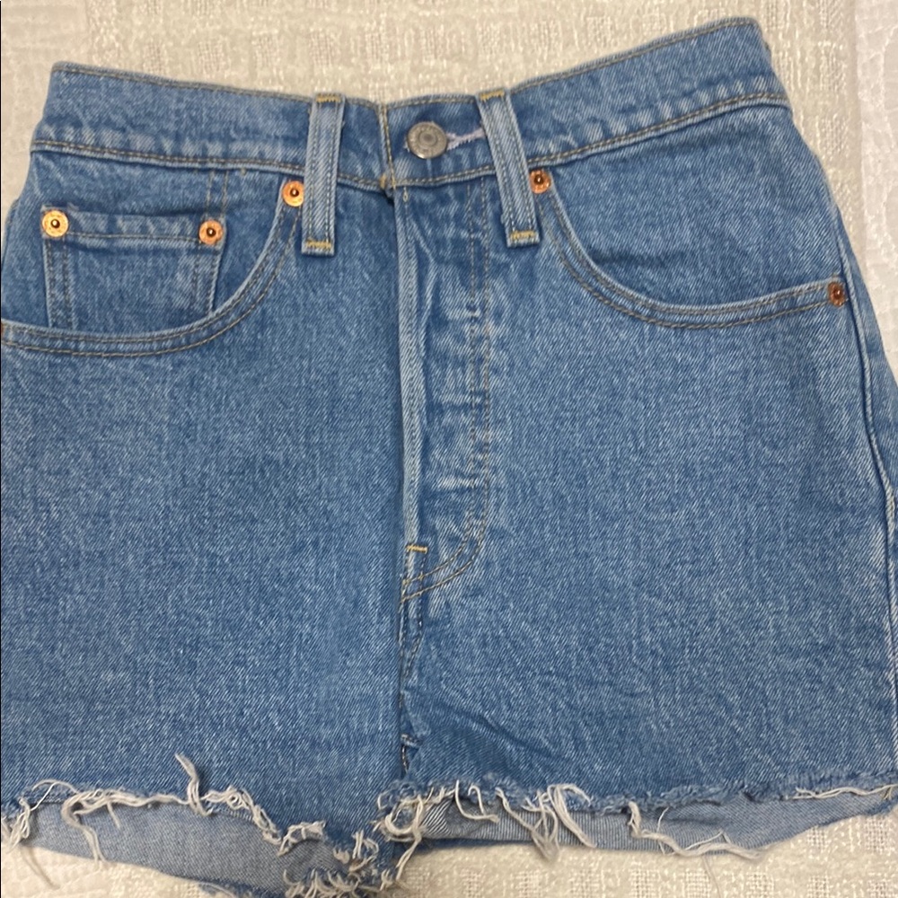 Levi's Blue Denim Cutoff Shorts